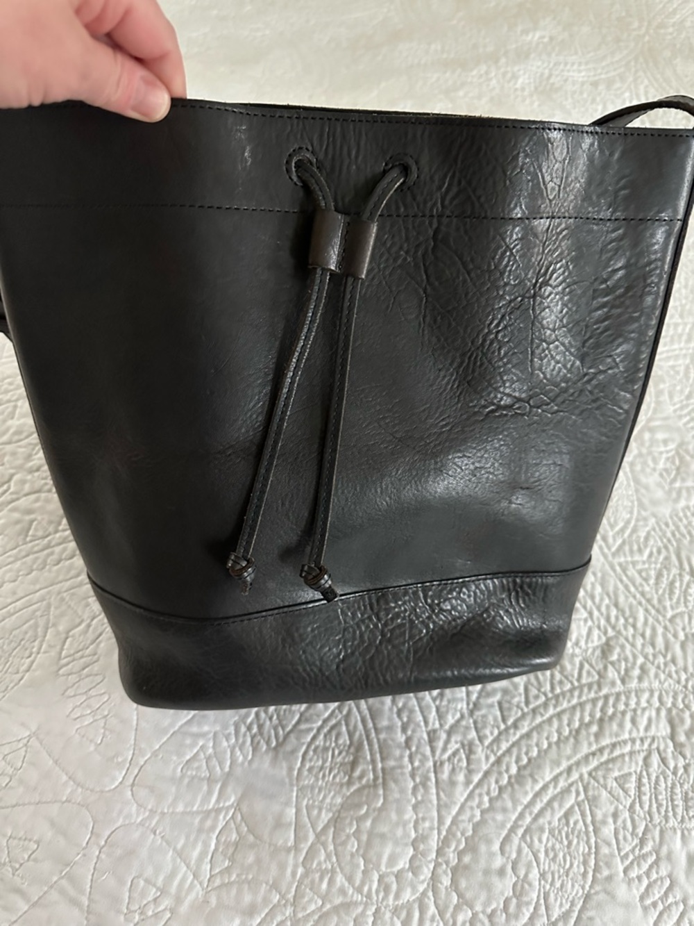 Lucky Brand Dark Grey/Blue Bucket Bag